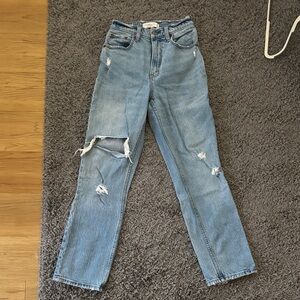 Abercrombie and Fitch 90s straight ultra high rise curve love